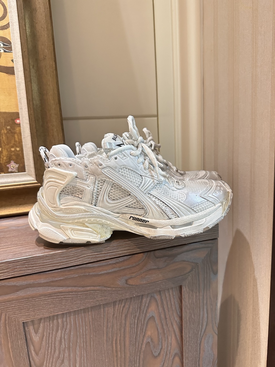 EM Sneakers Balenciaga Runner Sneaker White review Kameron Gregory