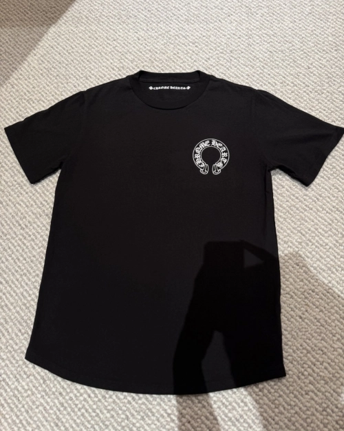 EM Sneakers Chrome Hearts Colorful Horseshoe Sanskrit Letters Printed T-shirt Black-2221 reviewed by