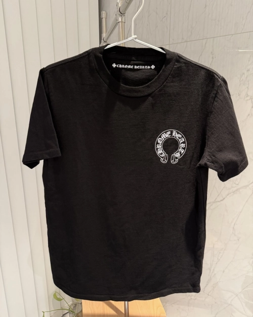 EM Sneakers Chrome Hearts Colorful Horseshoe Sanskrit Letters Printed T-shirt Black-2221 reviewed by