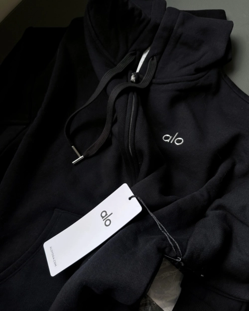 EM Sneakers Alo Yoga Accolade 1/4 Zip Pullover Black #K503 reviewed by