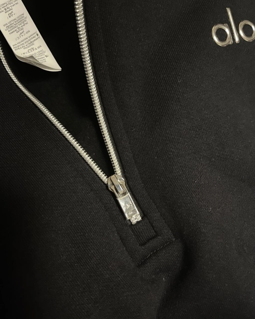 EM Sneakers Alo Yoga Accolade 1/4 Zip Pullover Black #K503 reviewed by