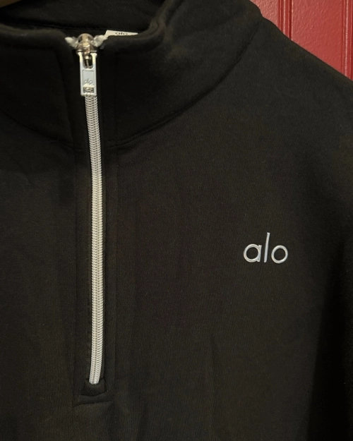 EM Sneakers Alo Yoga Accolade 1/4 Zip Pullover Black #K503 reviewed by
