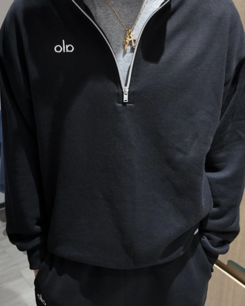 EM Sneakers Alo Yoga Accolade 1/4 Zip Pullover Black #K503 reviewed by