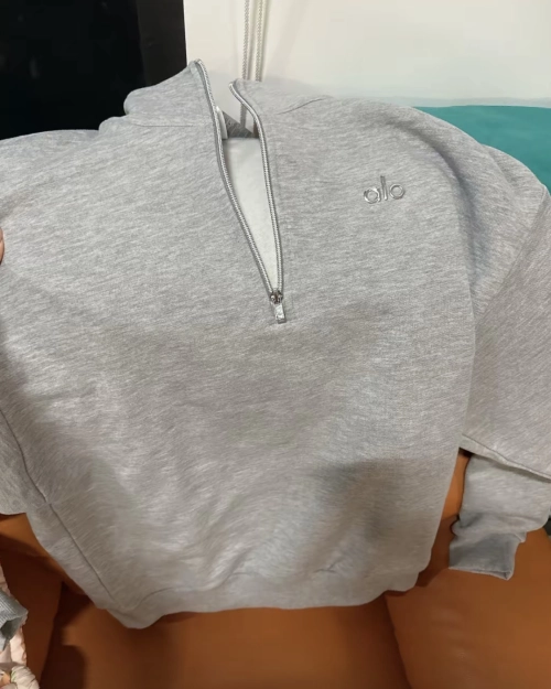 EM Sneakers Alo Yoga Accolade 1/4 Zip Pullover Gray #K503 reviewed by