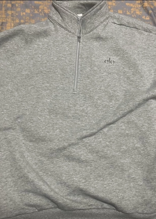 EM Sneakers Alo Yoga Accolade 1/4 Zip Pullover Gray #K503 reviewed by