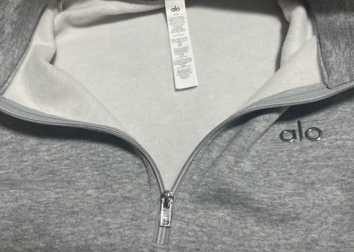 EM Sneakers Alo Yoga Accolade 1/4 Zip Pullover Gray #K503 reviewed by
