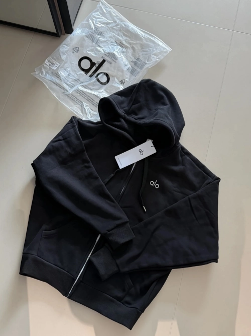 EM Sneakers Alo Yoga Accolade Full Zip Hoodie Black #K521 reviewed by