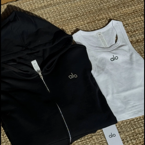 EM Sneakers Alo Yoga Accolade Full Zip Hoodie Black #K521 reviewed by