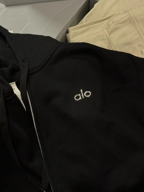 EM Sneakers Alo Yoga Accolade Full Zip Hoodie Black #K521 reviewed by