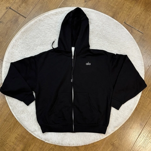 EM Sneakers Alo Yoga Accolade Full Zip Hoodie Black #K521 reviewed by