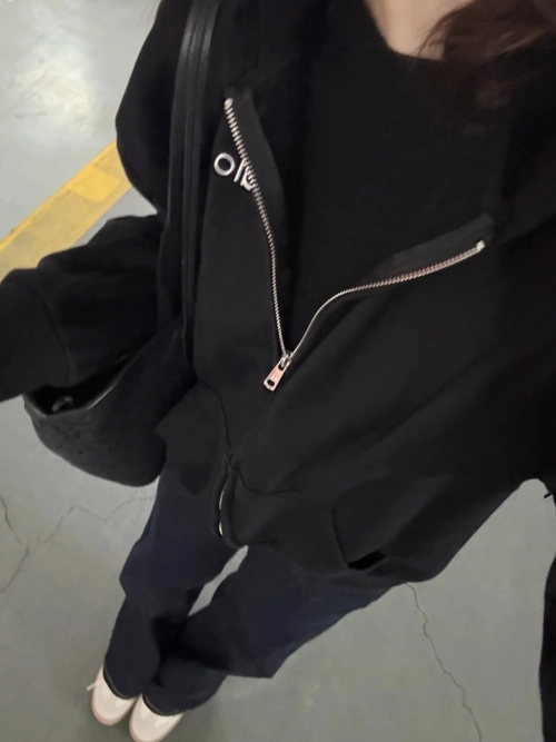 EM Sneakers Alo Yoga Accolade Full Zip Hoodie Black #K521 reviewed by