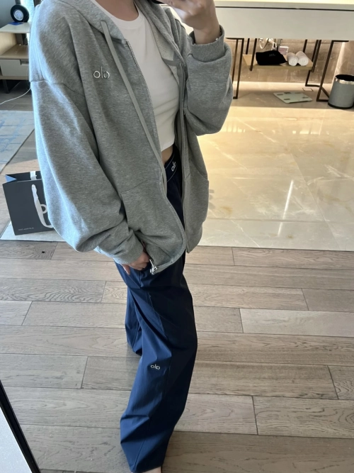 EM Sneakers Alo Yoga Accolade Full Zip Hoodie Athletic Heather Grey #K521 reviewed by