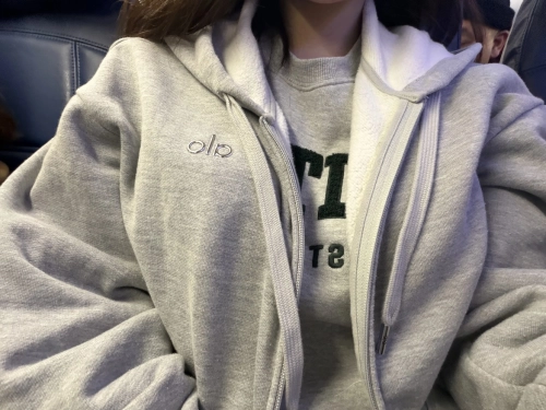EM Sneakers Alo Yoga Accolade Full Zip Hoodie Athletic Heather Grey #K521 reviewed by