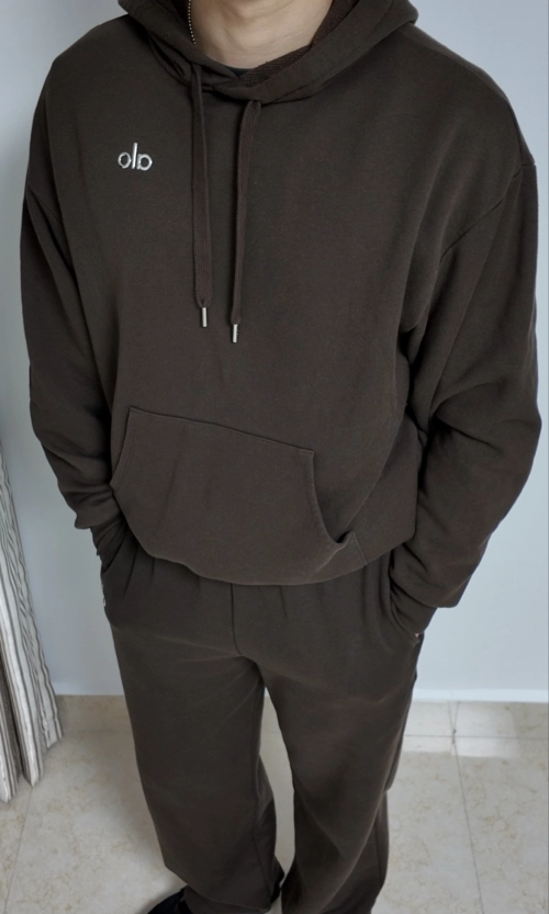 EM Sneakers Alo Yoga Accolade Hoodie Brown #K502 reviewed by