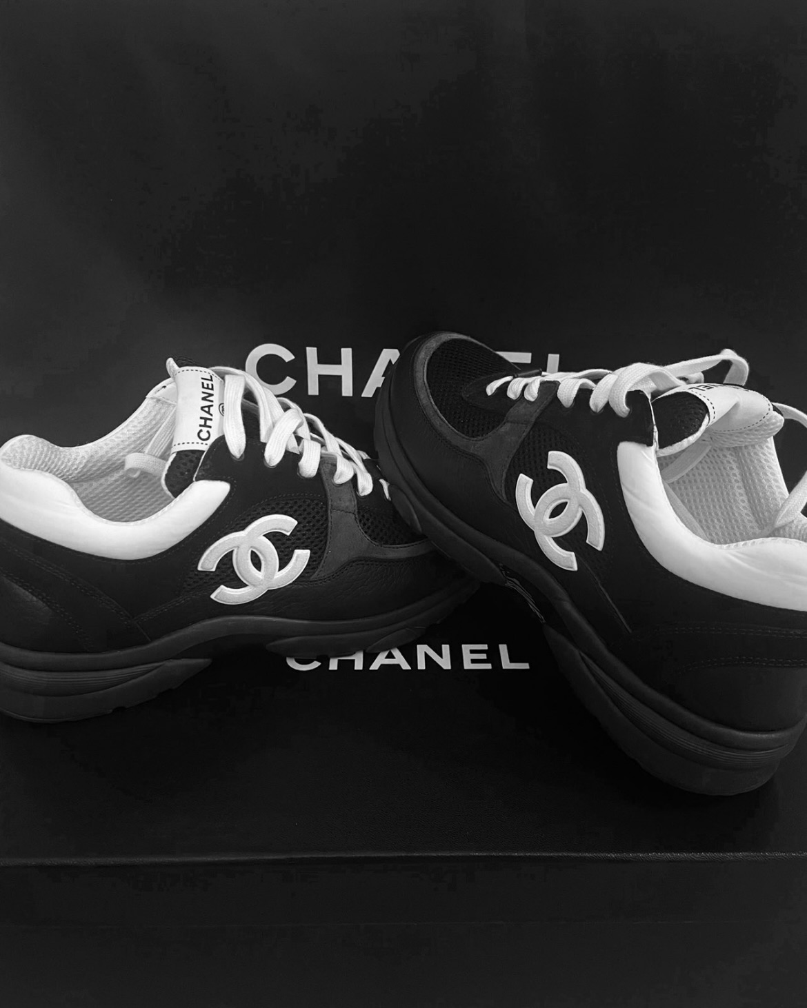EM Sneakers Chanel Low Top Trainer Black White review JaySean Barley