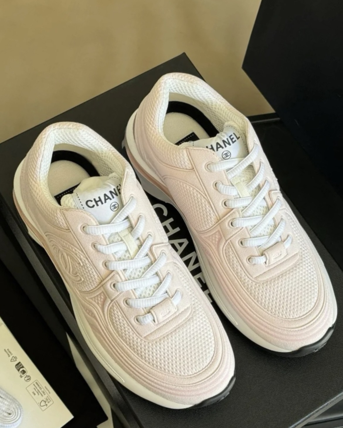 EM Sneakers Chanel Low Top Trainer Pink review riah chanel