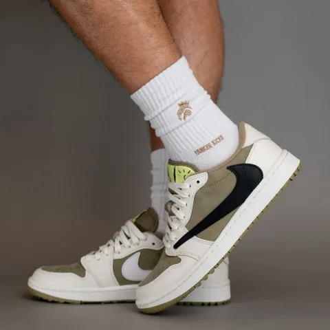 The latest real-life Travis Scott x Air Jordan 1 Low Golf!