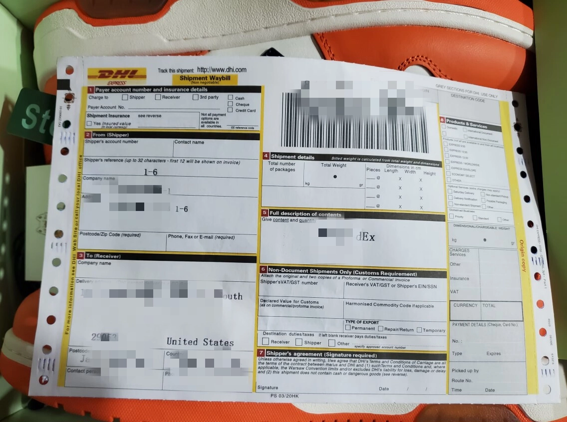 Shipping Documents | Off-White