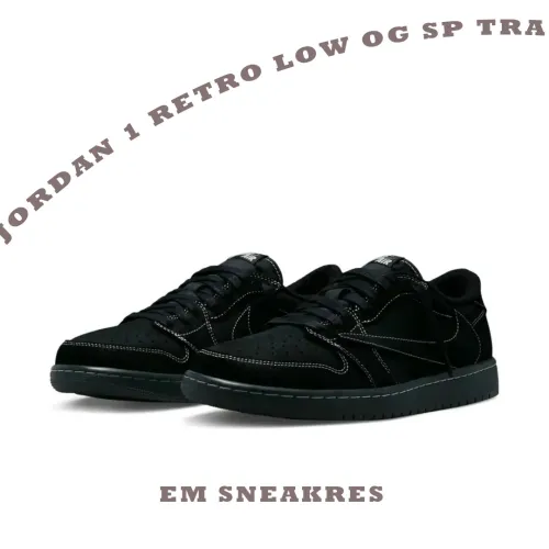 EM Sneakers|Jordan 1 Retro Low OG SP Travis Scott Black Phantom