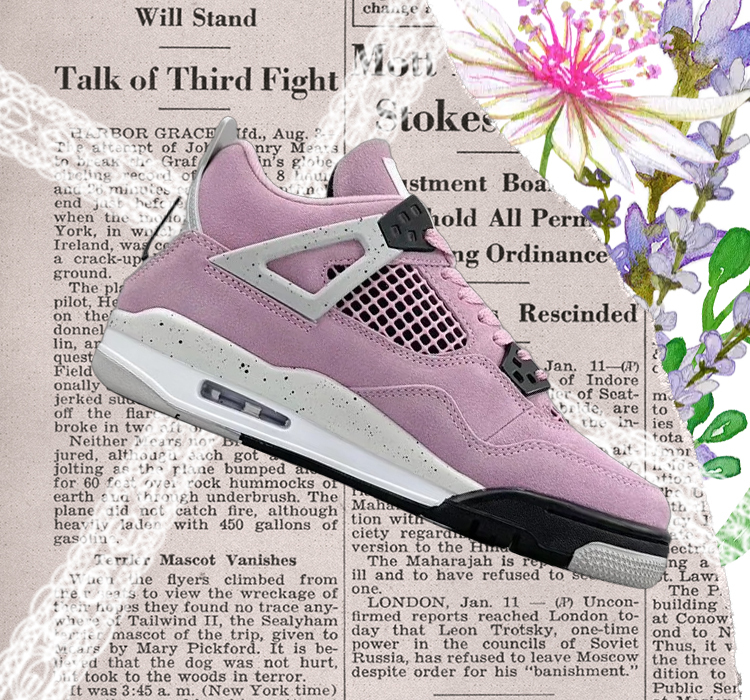 EM Sneakers  Air Jordan 4 Retro 'Orchid' Pink Black best reps