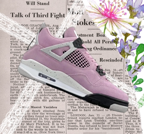 EM Sneakers Air Jordan 4 Retro 'Orchid' Pink Black best reps