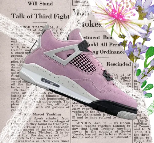 EM Sneakers  Air Jordan 4 Retro 'Orchid' Pink Black best reps