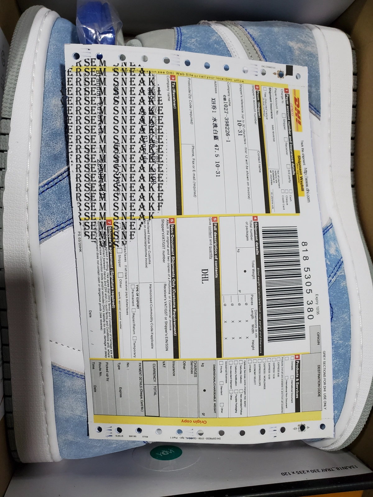 Shipping Documents Summary in November 1