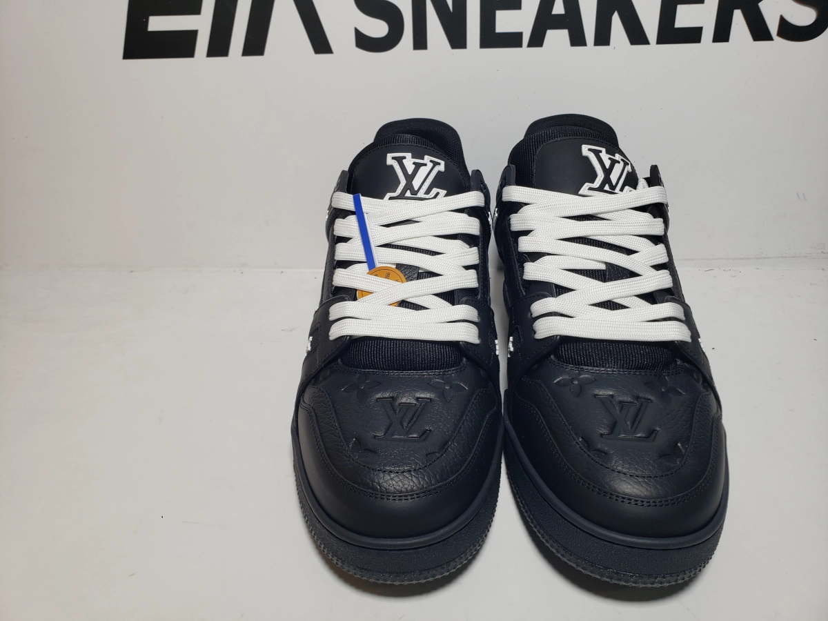 EM Sneakers QC | EM Sneakers Louis Vuitton Trainer All Black Embossing