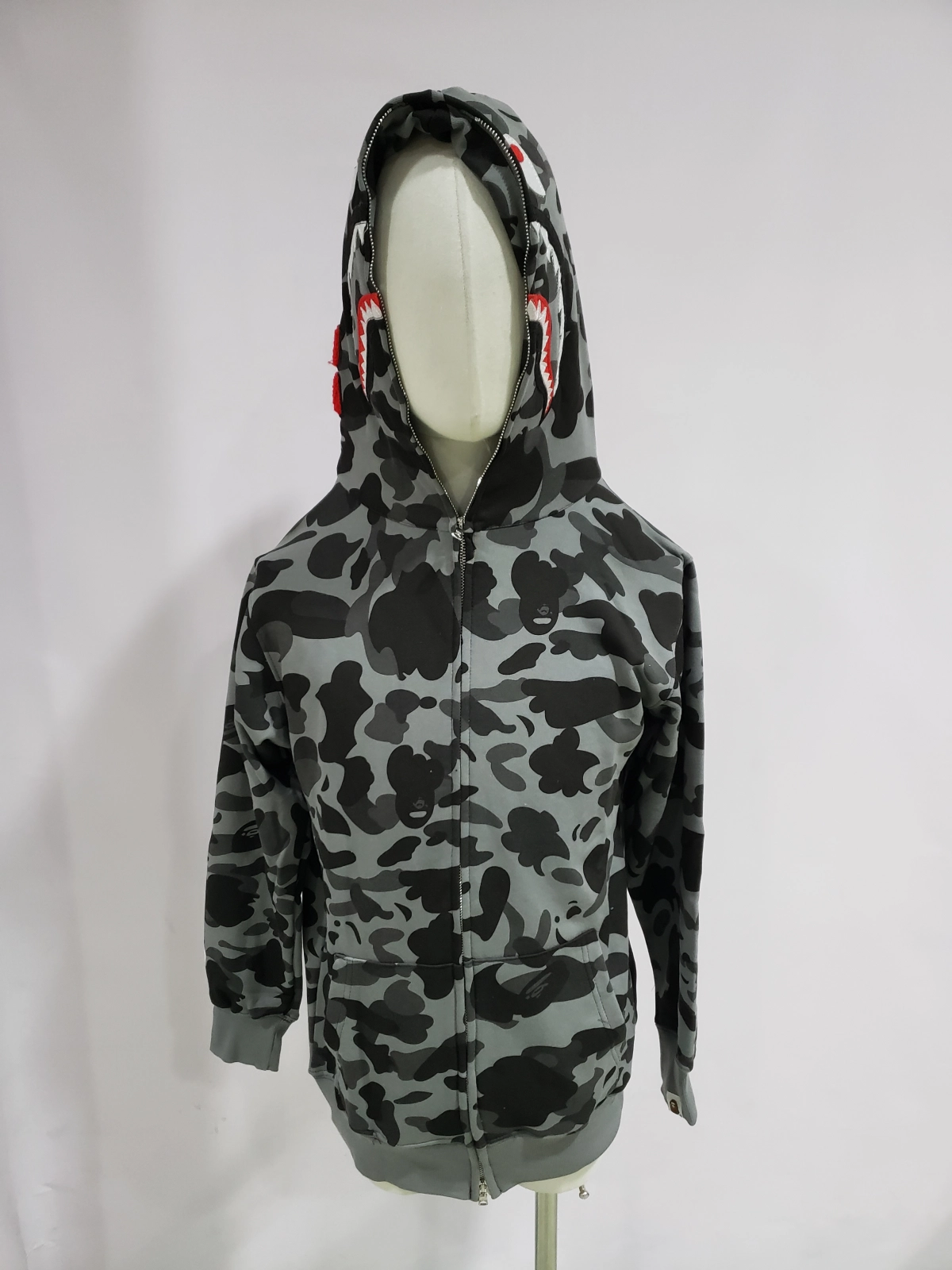 EM Sneakers QC | EM Sneakers BAPE Color Camo Shark Full Zip Hoodie Black