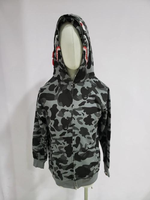 EM Sneakers QC | EM Sneakers BAPE Color Camo Shark Full Zip Hoodie Black