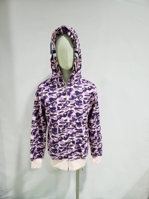 EM Sneakers QC | EM Sneakers BAPE Color Camo Shark Full Zip Hoodie Light Purple