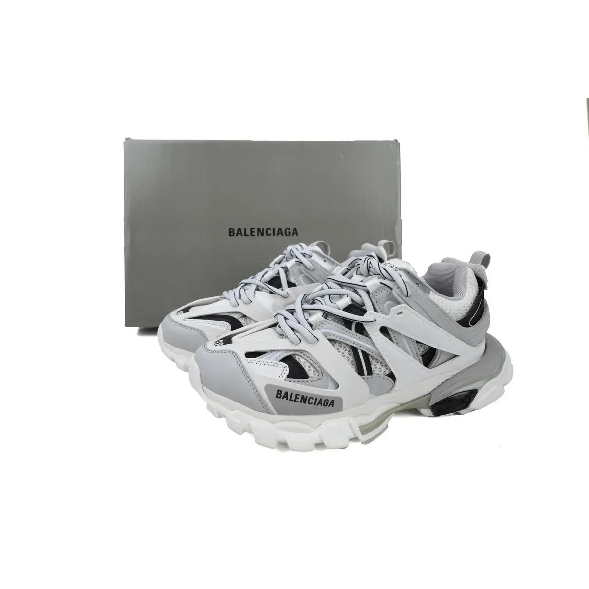 EM Sneakers QC | EM Sneakers Balenciaga Track Sneaker White Gray Black(Without LED)