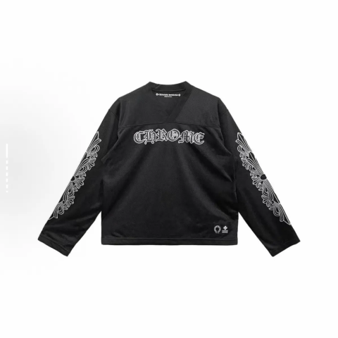 EM Sneakers QC | EM Sneakers Chrome Hearts Stadium Mesh L/S Jersey Black