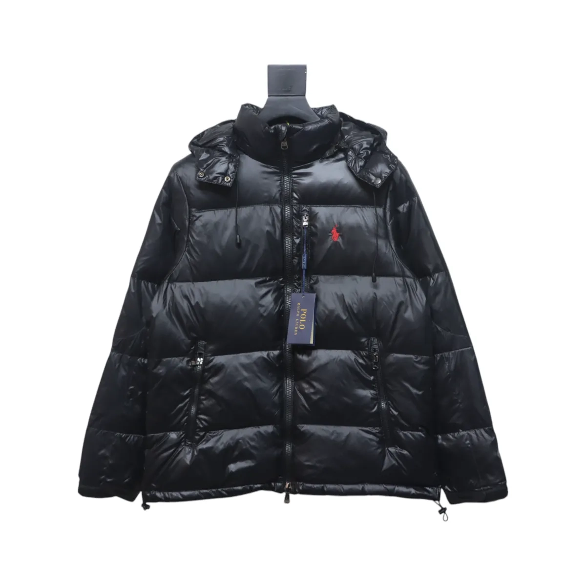 EM Sneakers QC | EM Sneakers Ralph Lauren Pony-embroidered Hooded Puffer Jacket Black