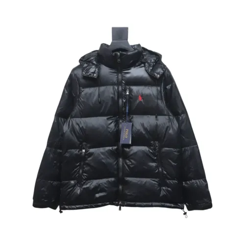 EM Sneakers QC | EM Sneakers Ralph Lauren Pony-embroidered Hooded Puffer Jacket Black