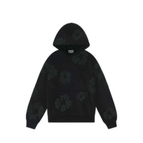EM Sneakers QC |  EM Sneakers Denim Tears The Cotton Wreath Hooded Sweatshirt Black Monochrome