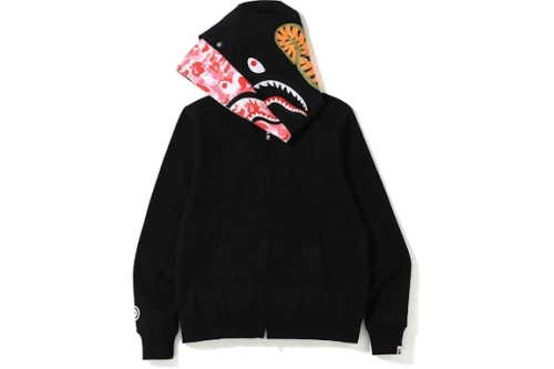 EM Sneakers QC | BAPE ABC Shark Full Zip Double Hoodie Black/Pink