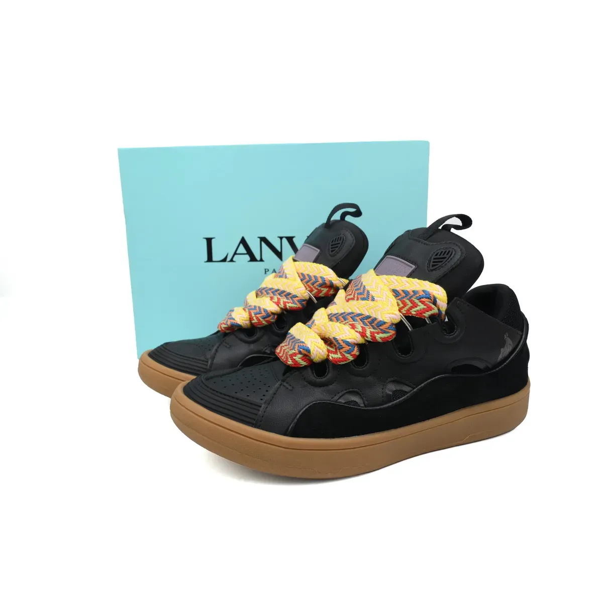 EM Sneakers QC | Lanvin Leather Curb Black