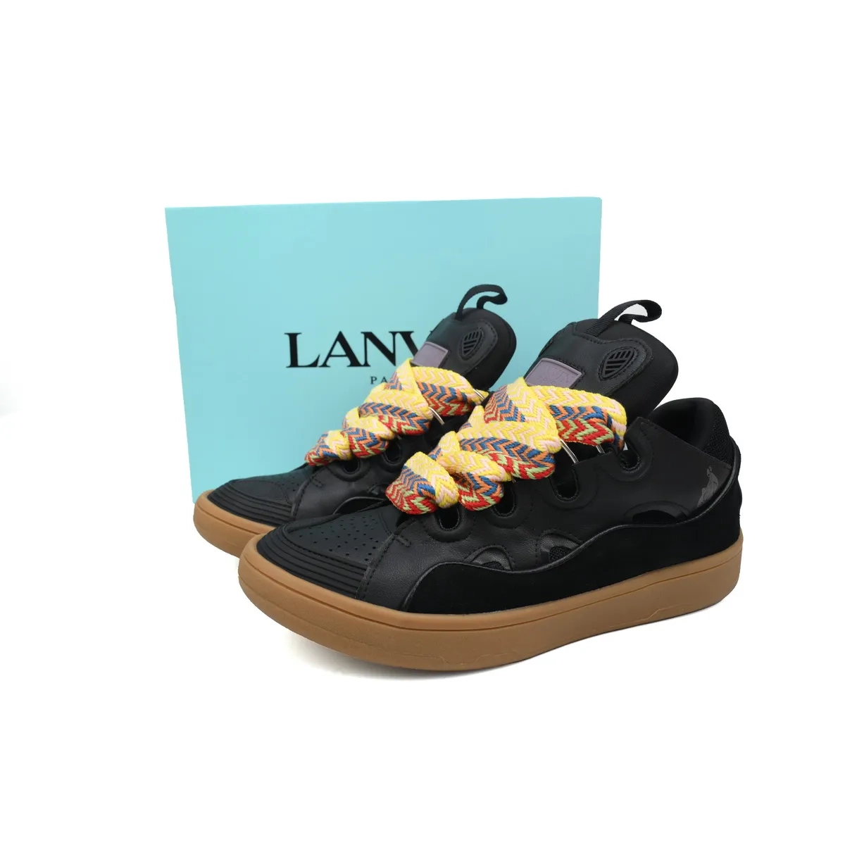 EM Sneakers QC | Lanvin Leather Curb Black