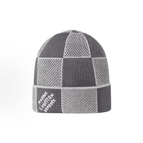 EM Sneakers QC | Louis Vuitton LV Damier Heritage Beanie Dark Grey