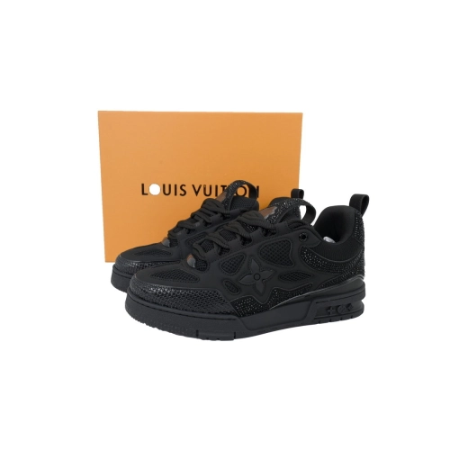 EM Sneakers QC | Louis Vuitton LV Skate All Black Diamond Surface