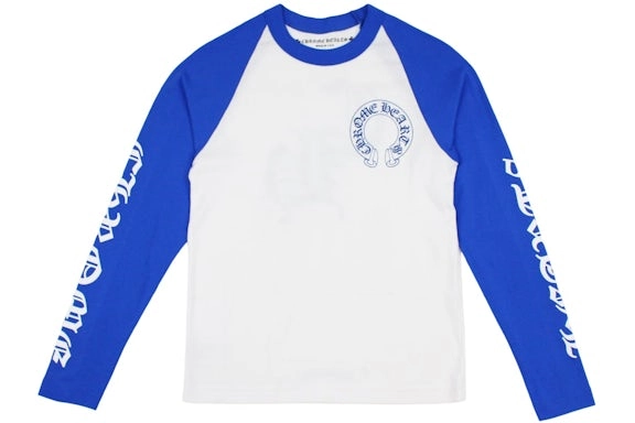 EM Sneakers QC | Chrome Hearts Sanskrit Blue White Long Sleeve T-Shirt
