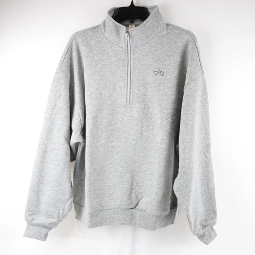 EM Sneakers QC | Alo Yoga Accolade 1/4 Zip Pullover Gray