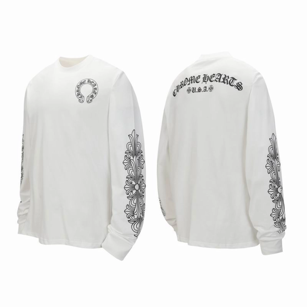 EM Sneakers QC | Chrome Hearts 25FW Back Sanskrit Print Long Sleeve White