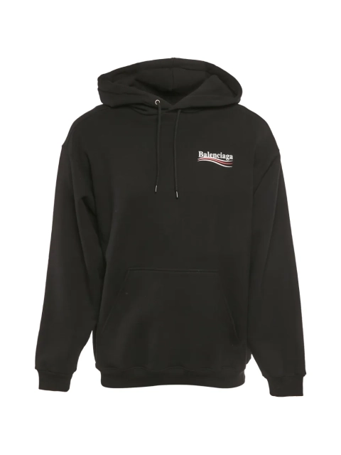 EM Sneakers QC | Balenciaga Pre-Owned Logo Print Hoodie Black