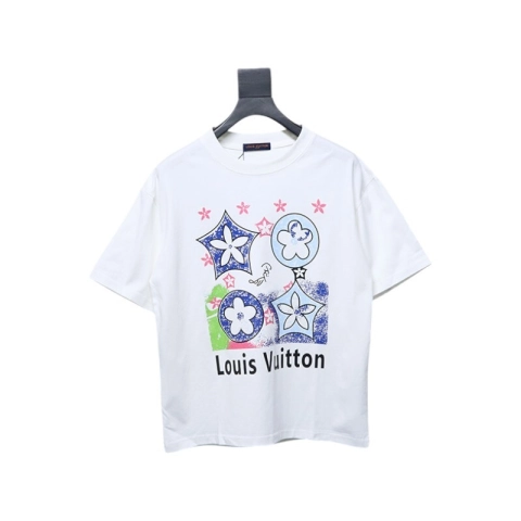 EM Sneakers QC | Louis Vuitton LV 25SS Four-Pattern Short-Sleeve T-Shirt White