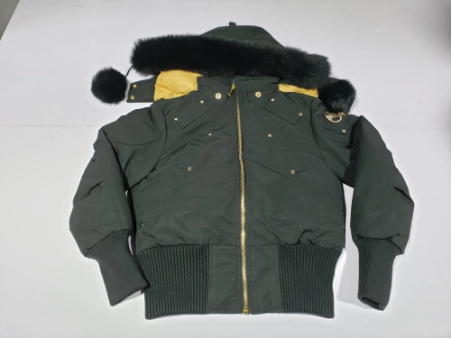 EM Sneakers QC | Moose Knuckles Original Ballistic Bomber Jacket Gold Scissors Black Fur（NFC）
