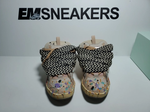 EM Sneakers QC | Lanvin Leather Curb x Gallery Dept Sneakers Paint Drip Pale Pink