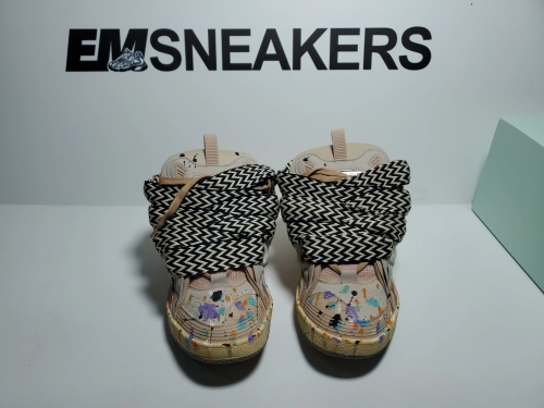 EM Sneakers QC | Lanvin Leather Curb x Gallery Dept Sneakers Paint Drip Pale Pink