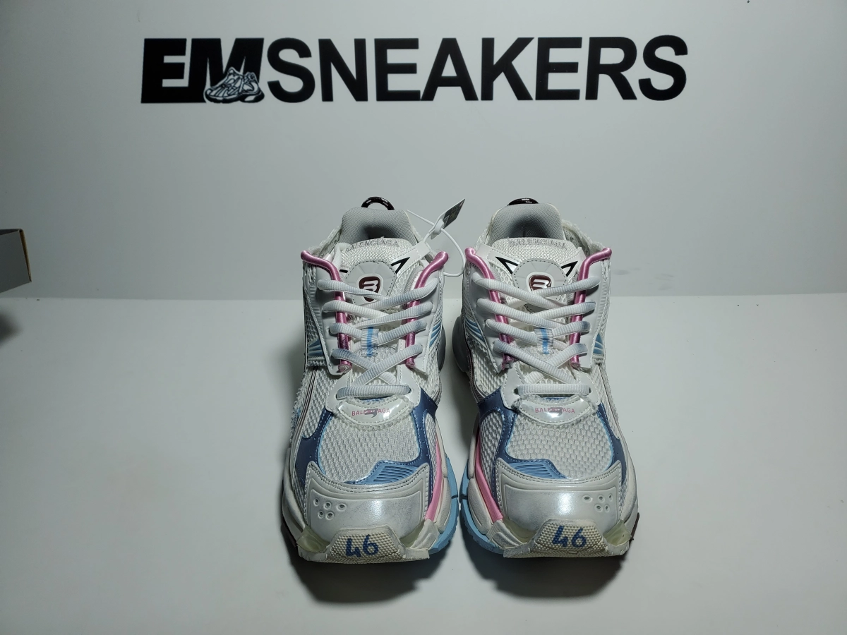 EM Sneakers QC | Balenciaga Runner Sneaker White Blue Pink